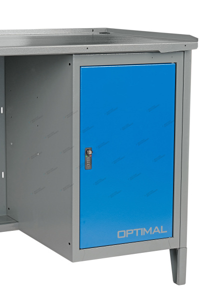 Верстак слесарный однотумбовый, 1 синяя створка nw101 7012/5005