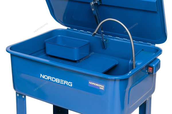 Установка для мойки деталей с электрическим насосом, объем 75 л nordberg nw90