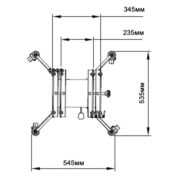 Стойка для снятия трансмиссии автомобиля гидравлическая 0,5Т (площадка) MS0102B ms0102b