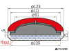 Накладка резиновая на домкрат подкатной inch (Дюйм)Compacinch (Дюйм). КОРД 1033к