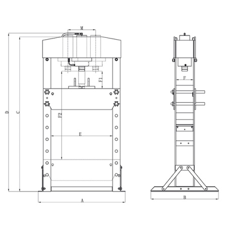 Пресс гаражный электрогидравлический на 50 тонн, SD0881, СТАНКОИМПОРТ sd0881