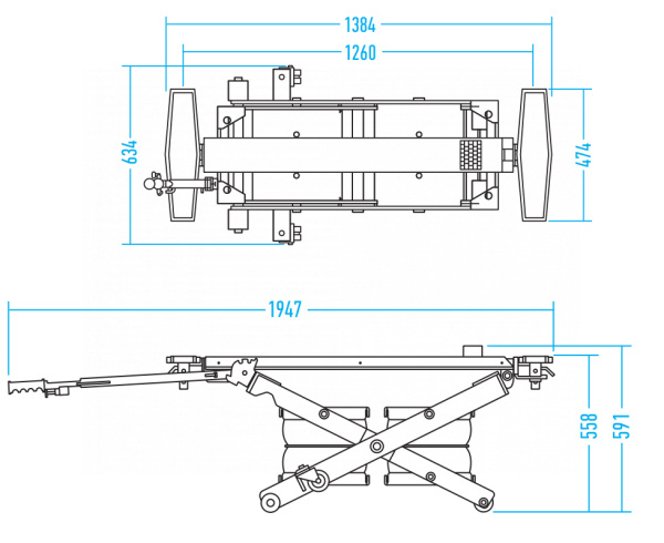 Подъемник мобильный мини n636-2,5