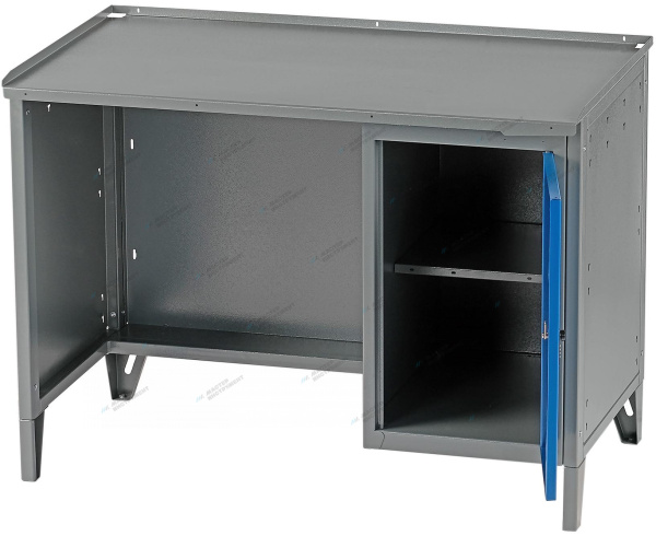 Верстак слесарный однотумбовый, 1 синяя створка nw101 7012/5005