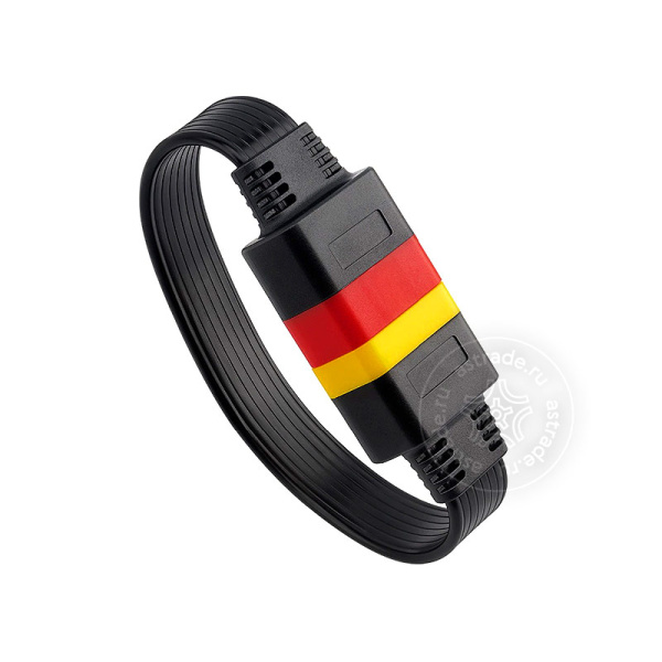 Кабель-удлинитель OBD-II, плоский шлейф, длина 36 см g009