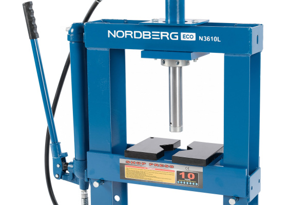 Пресс гидравлический настольный, 10 т, ручной насос n3610l