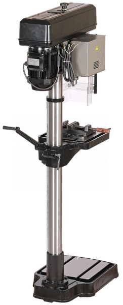 Станок сверлильный профессиональный (750 Вт, 25 мм, вариатор скорости, нарезание резьбы, тиски) nd25116pv