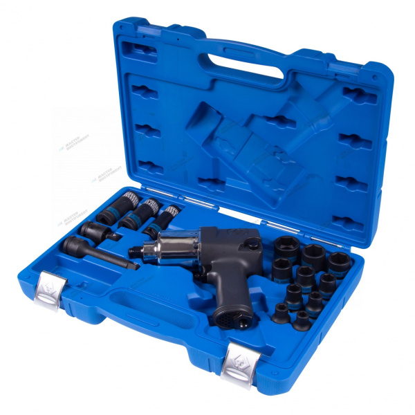 Гайковерт пневматический ударный 1/2inch (Дюйм)inch (Дюйм), 881 Нм, с комплектом головок, 17 предметов 44106amp01