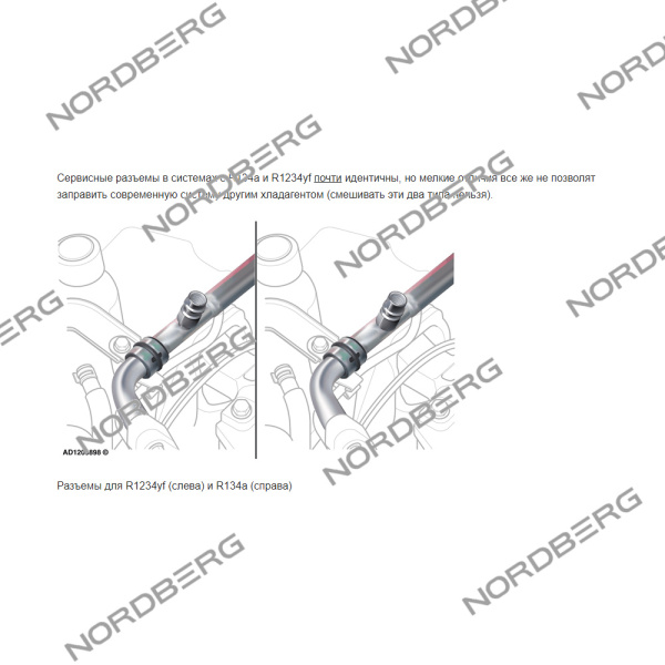 Комплект для работы с газом R1234yf (фильтр + брс) для NF13P 0aa025cr000 + wt15cr003