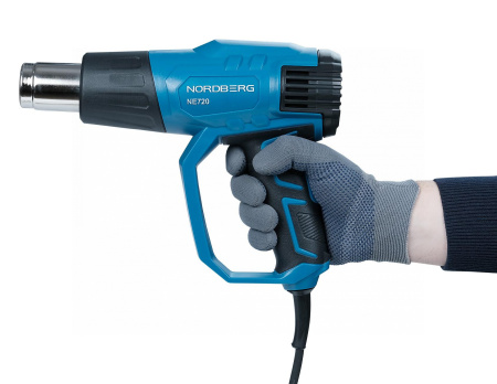 Фен с комплектом насадок, 70-600 °С, 2000 Вт ne720k