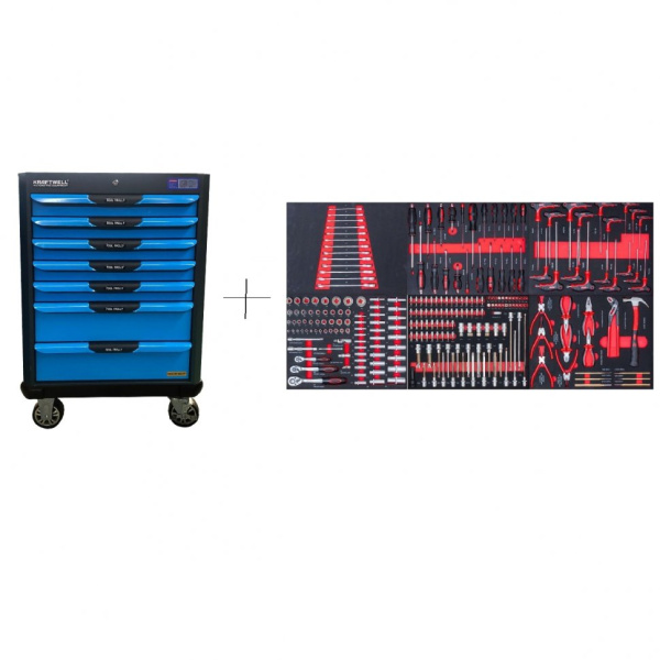 Тележка профессиональная с 7 ящиками+инструмент 277 предметов krw-ttb+set277