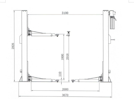 ПГН2-5.5(К) Подъёмник 2-х стоечный 5.5т, 380В пгн2-5.5(к)