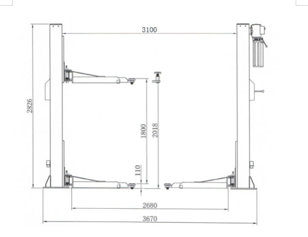 ПГН2-5.5(К) Подъёмник 2-х стоечный 5.5т, 380В пгн2-5.5(к)