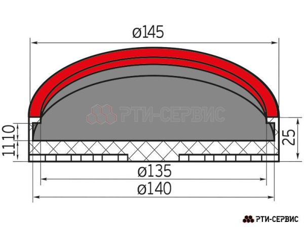 Накладка резиновая для подъемников ПЛД 1010
