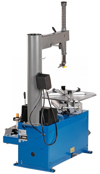 Станок шиномонтажный полуавтомат, двухскоростной, подкачка педалью, усиленный отжим, 380 В, синий 4639,5id