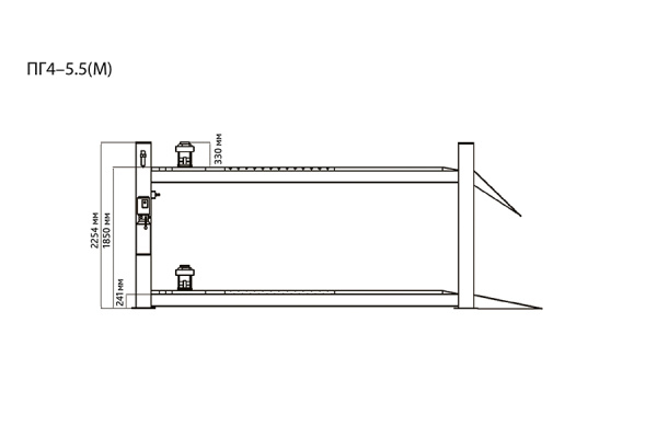 4-х стоечный подъёмник под сход-развал 5.5т, ПГ4-5.5 (М) пг4-5.5 (м)