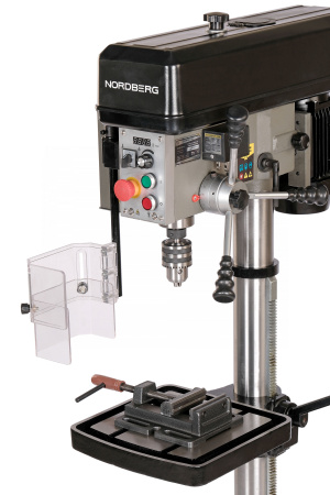 Станок сверлильный профессиональный (750 Вт, 25 мм, вариатор скорости, нарезание резьбы, тиски) nd25116pv