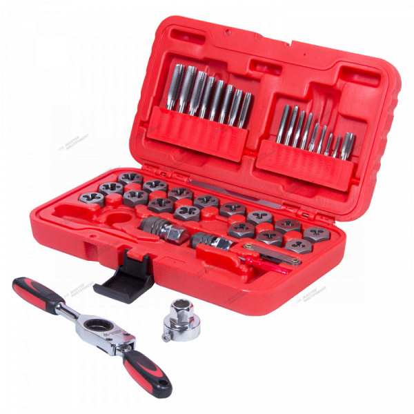 Набор метчиков и плашек SK-5 1/8inch (Дюйм)inch (Дюйм)-1/2inch (Дюйм)inch (Дюйм), кейс, 40 предметов 351-10040c