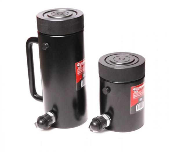 Цилиндр гидравлический с резьбовым штоком и гайкой для механической фиксации 30т (ход штока-150мм,Ø штока-75мм,общий Ø-103мм, L-256мм, 700bar) fk-yg30150ls