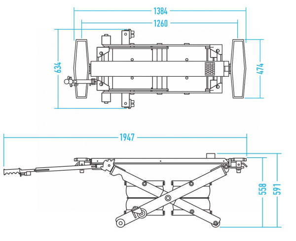 Подъемник мобильный мини n636-2,5