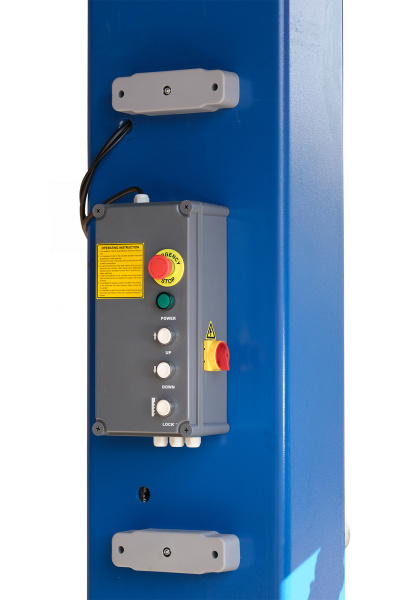 Подъемник двухстоечный 6 т, верхняя синхронизация, 380 В, синий n4122he-6b_380