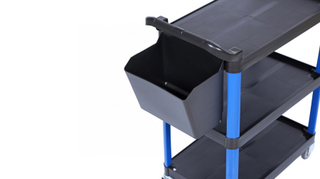 Тележка инструментальная, 3 пластиковые полки, синяя t31b