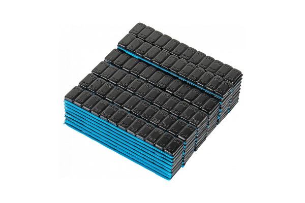 Грузики самоклеящиеся (12х5 г) Fe закругленные L=12 см, черные, 50 лент w5fr2b