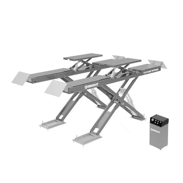 Подъёмник ножничный 4,5т, в уровень пола, подъёмник второго уровня, под сход-развал, BRIGHT, LAMBDA 450/WT46E 202373