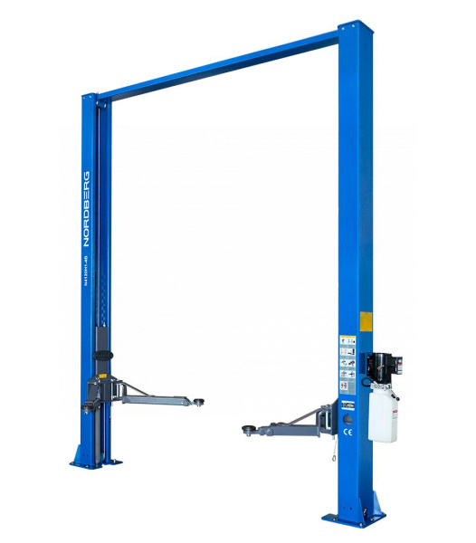 Подъемник двухстоечный 4 т, верхняя синхронизация, H=4 м, 380 В, синий n4120h1-4b_380