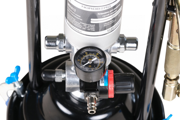 Установка пневматическая для раздачи густой смазки с баком, 12 л no5012