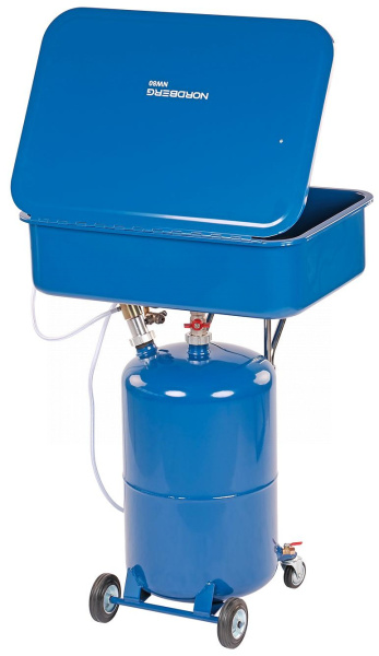 Установка для мойки деталей, 50 л, с пневмонасосом и бочкой 65 л nw80m