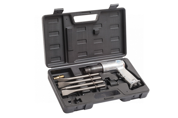 Пневматическое зубило 190 мм с комплектом насадок в кейсе nordberg eco np5066k