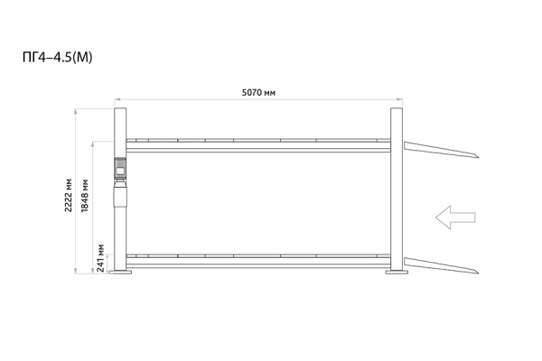 ПГ4-4.5 (М) Подъемник 4-стоечный для сход-развала 4.5 тонны с траверсой на 2 тонны 380В пг4-4.5 (м)