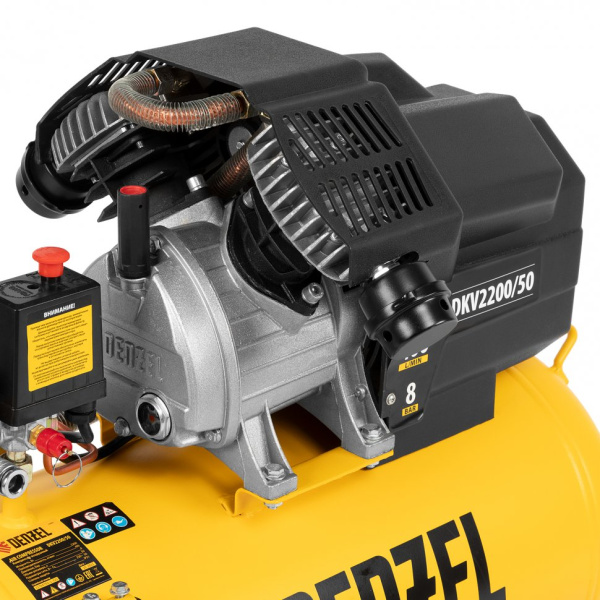 Компрессор воздушный DKV2200/50,Х-PRO 2,2 кВт, 400 л/мин, 50 л// Denzel 58083