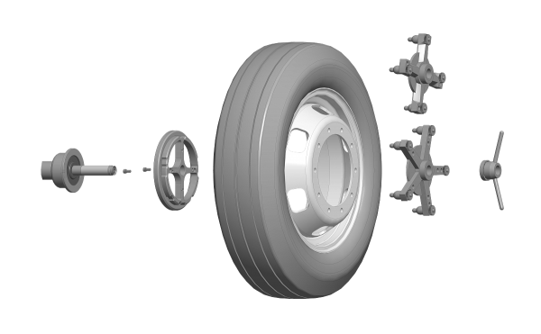 Набор адаптеров для колес грузовых автомобилей SIVIK КС-223 кс-223