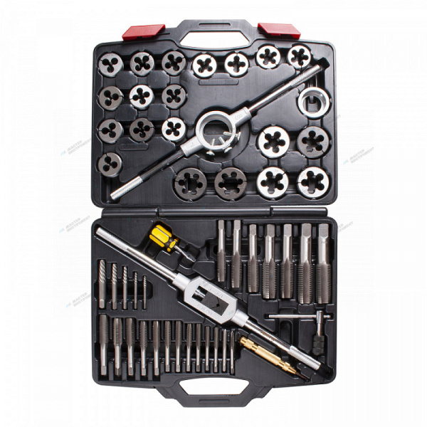 Набор метчиков и плашек SK-5 1/4inch (Дюйм)inch (Дюйм)-1inch (Дюйм)inch (Дюйм), кейс, 51 предмет 351-10051c