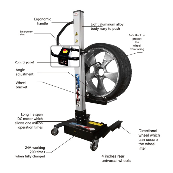 Подкатной подъемник колес, г/п 85 кг, Eqtree™, MW-85 204751