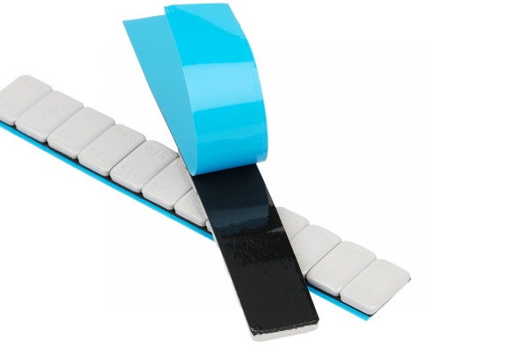 Грузики самоклеящиеся (12х5 г, L=14 см) Fe закругленные серые, 50 лент w5fr4g