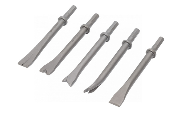 Пневмозубило в кейсе, 5 насадок + быстросъемный адаптер (HA67-KIT) np5067