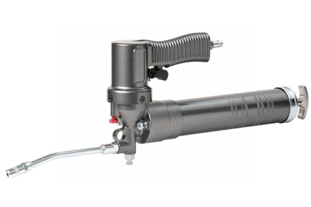 Шприц плунжерный пневматический для густой смазки с быстросъёмным соединением головки на тубу и поворотом рукоятки, 400 мл no3402