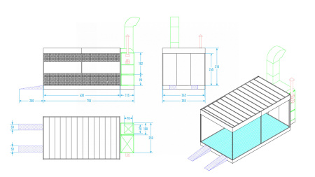 Пост подготовки к окраске с креплением к потолку, с подогревом nb300c cabel susp
