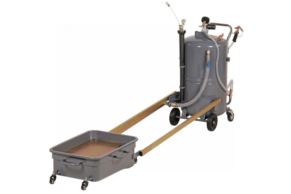 Установка для сбора масла пневматическая, 115 л, серая 2365pg