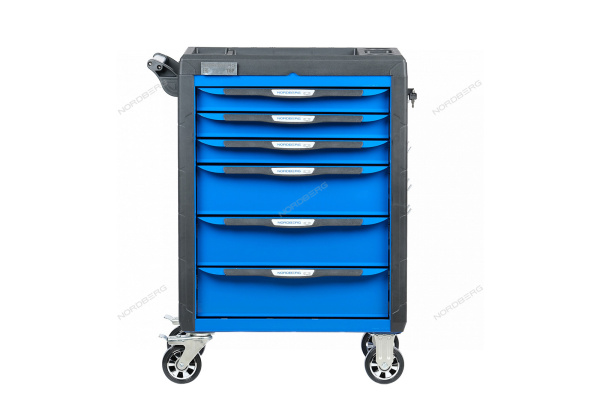 Тележка NORDBERG 6 выдвижных ящиков с набором инструментов TOLSEN BOXER, 157 предметов t6p(b)+tt85415-157