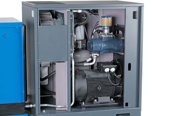 Компрессор винтовой, 15 кВт, 10 бар, 2100 л/мин, ресивер 500 л, осушитель ncs500/2100-10d