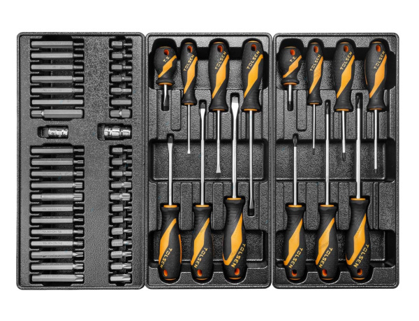Набор инструментов inch (Дюйм)BOXERinch (Дюйм) для тележки, 12 ложементов, 157 предметов tt85415-157