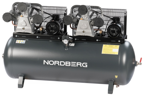 Компрессор поршневой с ременной передачей 380 В, ресивер 500 л, 1900 л/мин ncp500/1900
