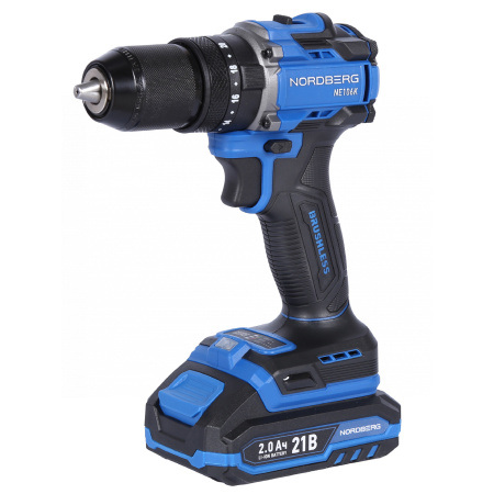 Шуруповерт аккумуляторный макс.Ø сверла 13 мм, 21 В, 70 Нм, 2 аккумулятора и зарядное устройство ne106k