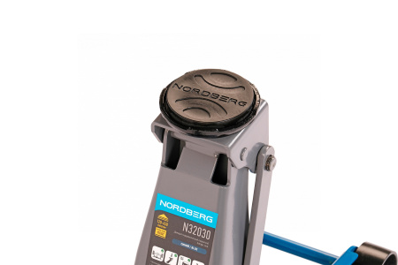 Домкрат подкатной 3 т с резиновой насадкой, быстрый подъем n32030