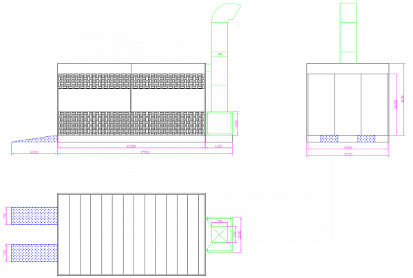 Пост подготовки к окраске с колоннами nb300b column