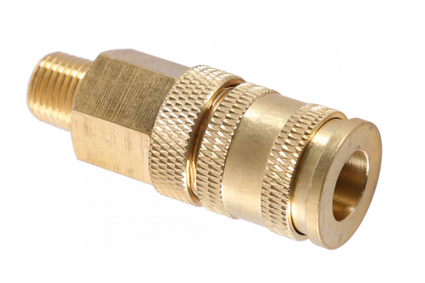 Разъем inch (Дюйм)мамаinch (Дюйм) быстросъемный - резьба M1/4inch (Дюйм), с фиксатором, латунь npf22b