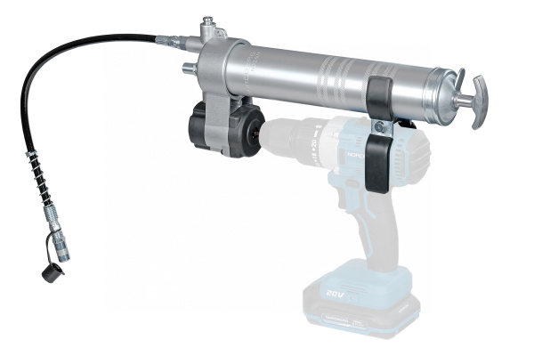 Шприц-насадка на шуруповерт, плунжерный для густой смазки, 400 мл no2501